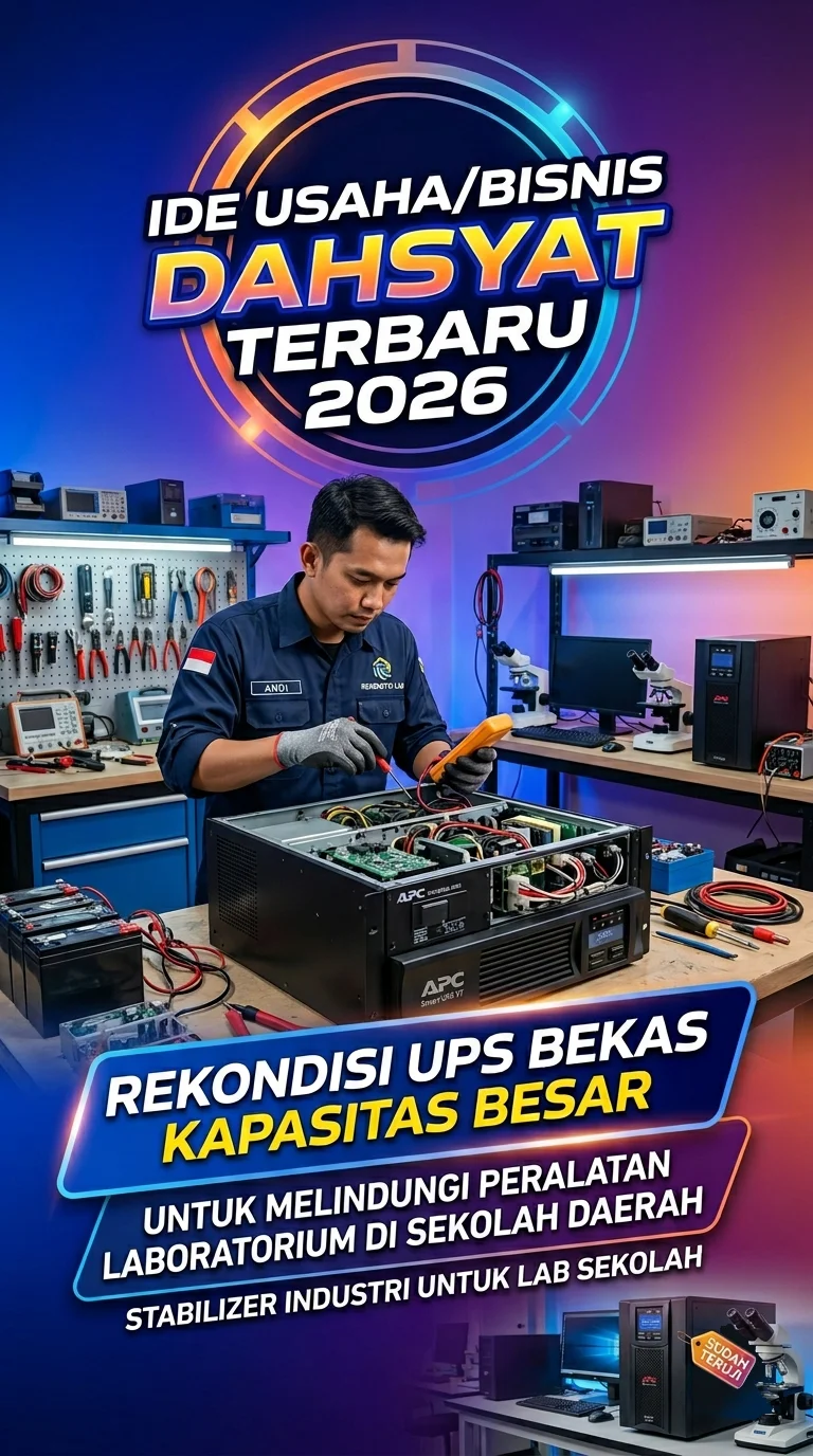 Rekondisi UPS Bekas Kapasitas Besar untuk Melindungi Peralatan Laboratorium